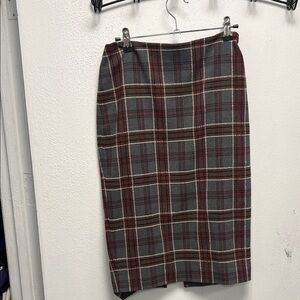 Express Gray and Black Pencil Skirt Knee-Length